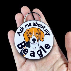 Beagle Dog Bottle Opener Keychain Accessories 2.25"